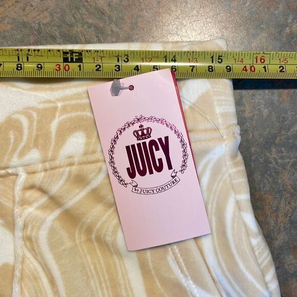 Juicy Couture Beachwood Swirl Micro Sherpa Lined Sweatsuit Sweatpants Medium Hoo - Picture 2 of 12